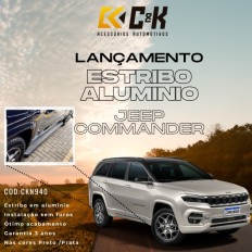 Estribo Alumínio Commander Preto