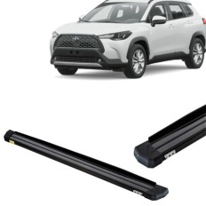 Estribo Alumínio Corolla Cross 21/Preto Slim+KIT*