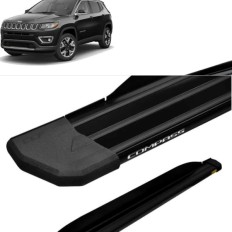 Estribo Alumínio Slim Compass Preto + KIT* 
