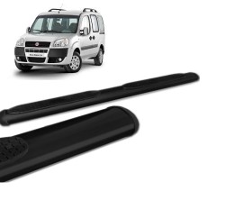 Estribo Oblongo Doblô Preto +KIT*