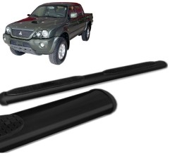 Estribo Oblongo L-200 Sport/Outdoor Preto +KIT*