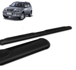 Estribo Oblongo Tiggo Preto +KIT*