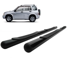Estribo Tubular Tracker /13 Preto +KIT*