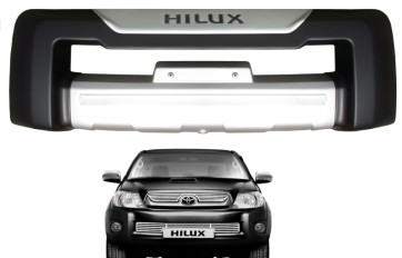 Bumper (Preto/Prata) 09/11 Hilux* 