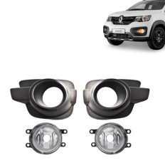 Farol Auxiliar Kwid 17/ C/ Mold Preta Bot Alt*