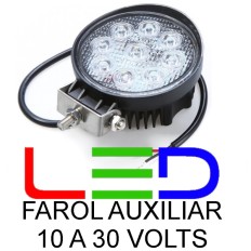 Farol Auxiliar Universal Led Redondo*