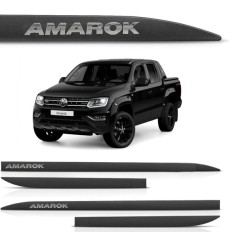 Friso Lateral Amarok CD Preto Mystic SLIM*
