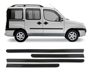 Friso Lateral Doblo Preto Borracha*