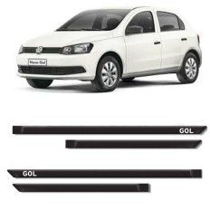 Friso Lateral Gol 98/11 4P Preto Borracha C/Nome*