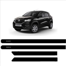 Friso Lateral Kwid Preto Borracha C/Nome*