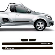 Friso Lateral Montana 2011  Preto Borracha Nome Gravado