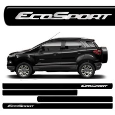 Friso Lateral Preto Escrita Cromo - Ecosport*