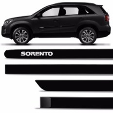 Friso Lateral Preto Escrita Cromo - Sorento*