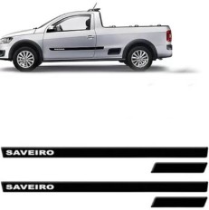Friso Lateral Saveiro GV CD/CE Preto C/Nome *