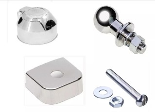 Kit de Engate - Bola / Capa Inox / Tomada Cromo* 