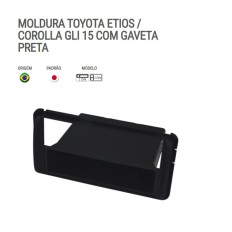 Moldura P/Mídia Corolla 15 GLI/Etios Preta*