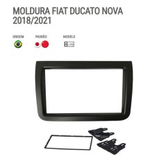Moldura P/Mídia Ducato 18/ Preto 2 DIN*