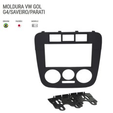 Moldura P/Mídia Gol G4/Saveiro/Parati Preta*