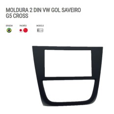 Moldura P/Mídia Gol G5/Saveiro Cross Preto*