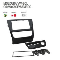 Moldura P/Mídia Gol G6/Saveiro/Voyage Preto*