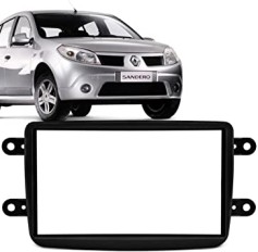 Moldura P/Mídia Kwid/Captur/Duster/Sandero Preta*