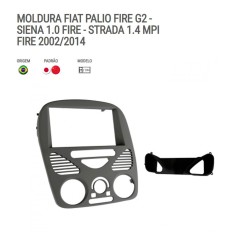 Moldura P/Mídia Palio Fire G2 02/14 Prata C/AC*