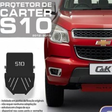Protetor de Cárter Personalizado S-10 17/20 Preto*