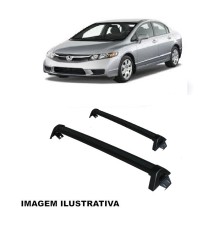 Rack de Alumínio Civic 07/11 S/Teto Solar Preto*