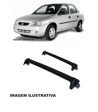 Rack de Alumínio Corsa/Celta/Prisma 4P 2P Preto*