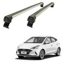 Rack de Aluminio HB20 20/ Hatch/Sedan Prata*