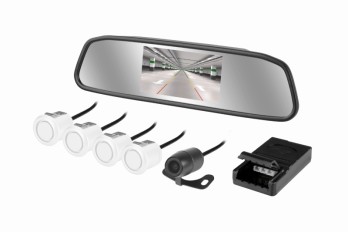 Retrovisor C/ Câmera 2x1 e Sensor Branco*