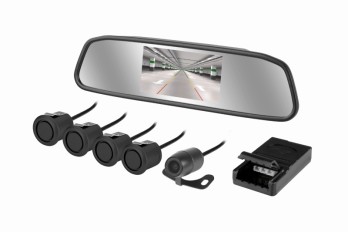 Retrovisor C/ Câmera 2x1 e Sensor Prata*