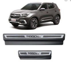 Soleira Resinada Tiggo 5X Aço Escovado