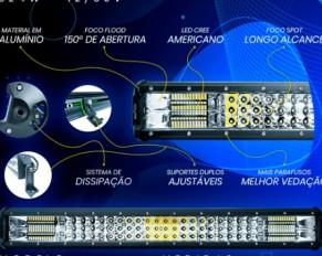 Barra de Led 7D (58 x7.8 x6.5 cm)*