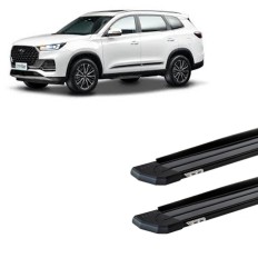 Estribo Tiggo 8 22/ Alumínio Slim Preto (+KIT)*