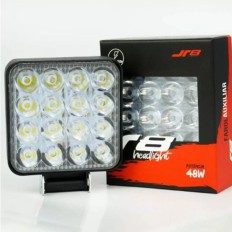 Farol Aux Mini Universal R8 16 Led 48w Quadrado*