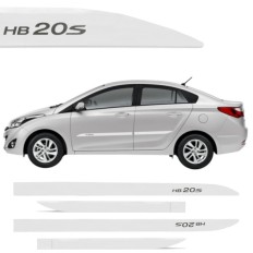 Friso Lateral HB20 Sedan Branco Polar SLIM*