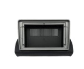 MOLDURA 9" FIAT ARGO, CRONOS 17/21 SOMENTE PARA MP5 - PRETA COM FILETE PRATA